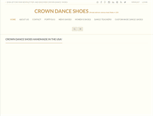 Tablet Screenshot of crowndanceshoes.com